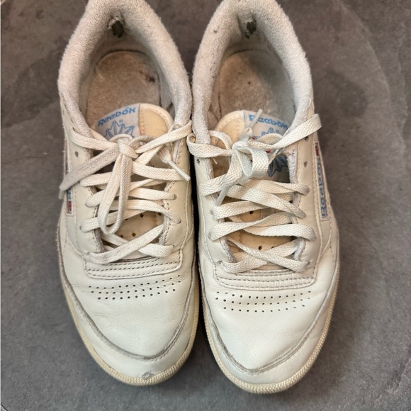 Reebok Cream and Blue Athletic Shoes - Picture 5 of 7